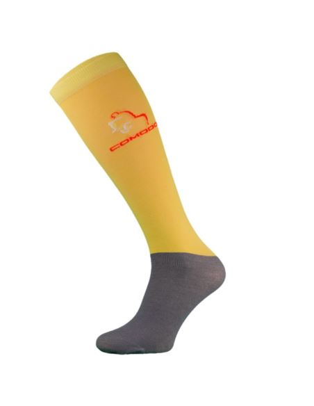 Podkolanówki z mikrofibry żółte neonowe COMODO