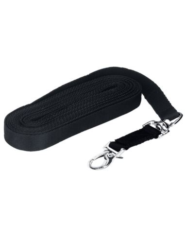 Lonża z krętlikiem 7,5m czarna COVALLIERO