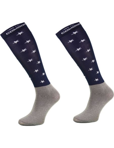 Podkolanówki z mikrofibry w gwiazki COMODO