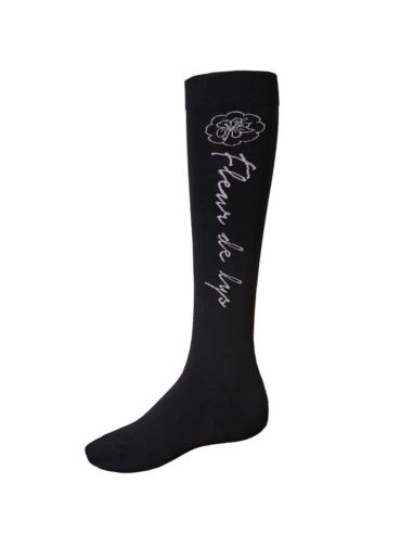 Podkolanówki Epic Socks czarne FLEUR DE LYS