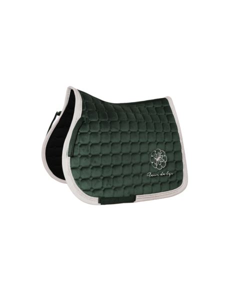Czaprak Velvet Diamonds zielony krem FLEUR DE LYS