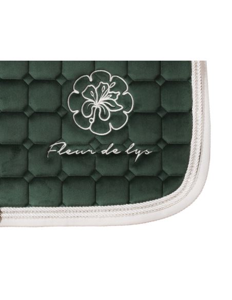 Czaprak Velvet Diamonds zielony krem FLEUR DE LYS