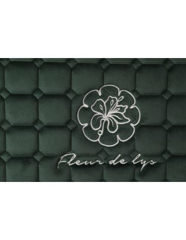 Czaprak Velvet Diamonds zielony krem FLEUR DE LYS