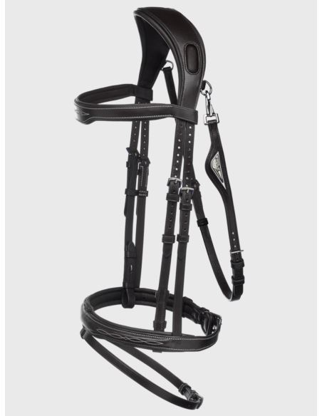 Ogłowie anatomiczne Ready to ride EQUILINE czarne