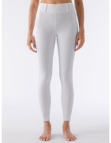 Legginsy damskie Carbef EQUILINE białe