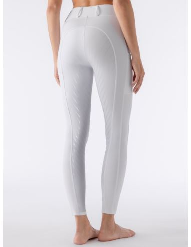 Legginsy damskie Carbef EQUILINE białe