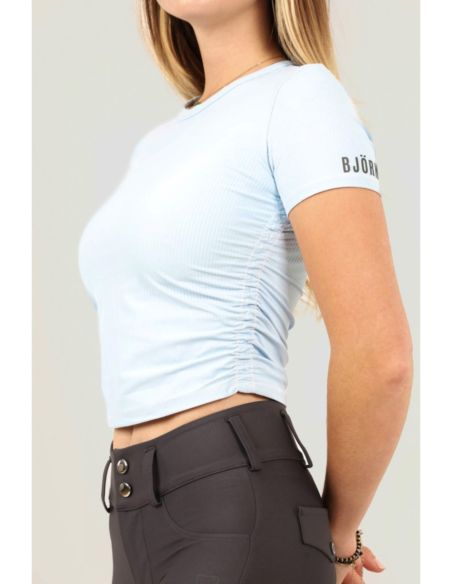 Koszulka Crop BJÖRN baby blue