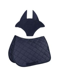 Komplet czaprak + nauszniki EQVIBE EQUILINE navy