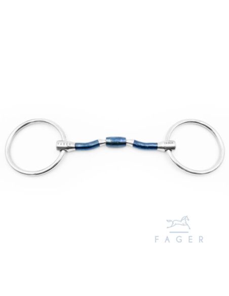 Wędzidło Nils Sweet Iron Barrel Loose Rings FAGER