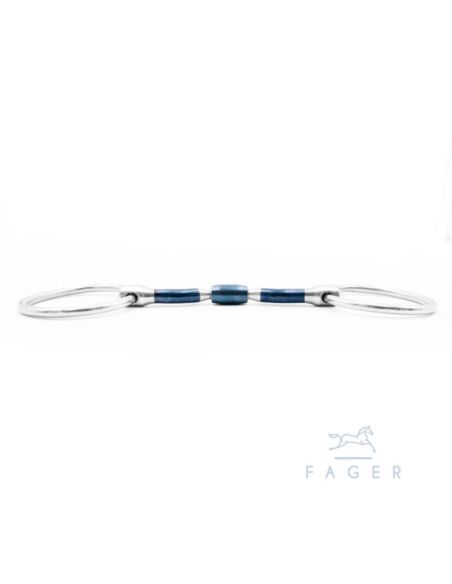 Wędzidło Nils Sweet Iron Barrel Loose Rings FAGER