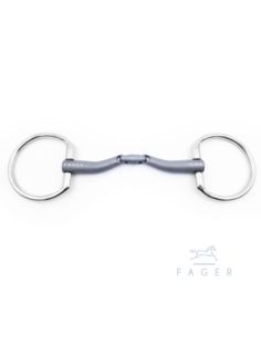 Wędzidło Maria Titanium Fixed Rings podwójnie łamane FAGER 2