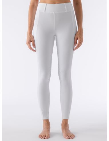 Legginsy damskie Carbef EQUILINE białe