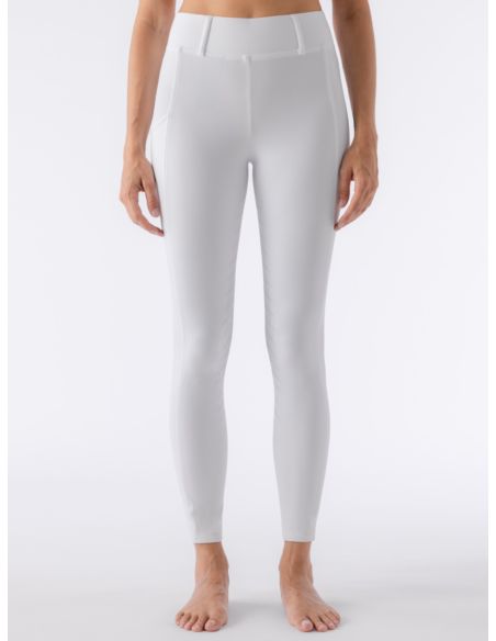 Legginsy damskie Carbef EQUILINE białe