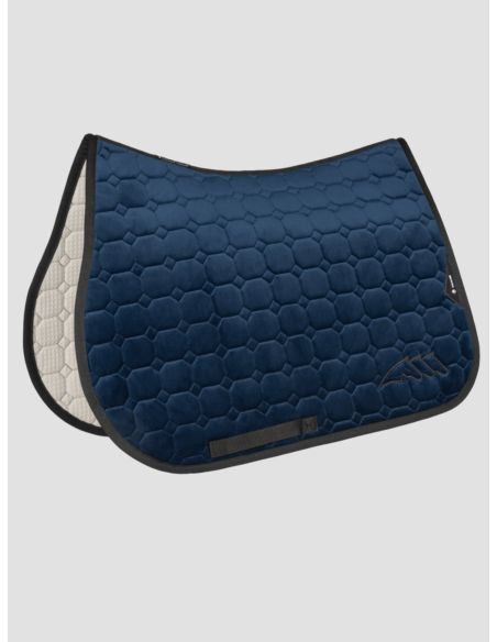 Czaprak skokowy Velvet Black Logo EQUILINE blue