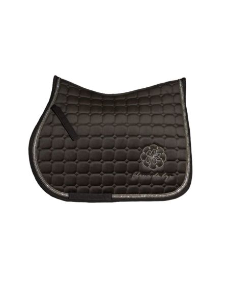 Czaprak Velvet Diamonds FLEUR DE LYS choco cream
