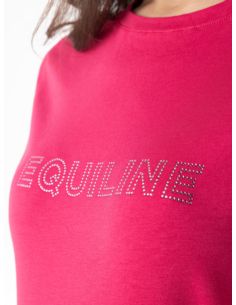 Koszulka Dania Strass EQUILINE malinowa 2