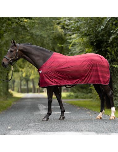 Derka siatkowa Stripe KAVALKADE bordowa