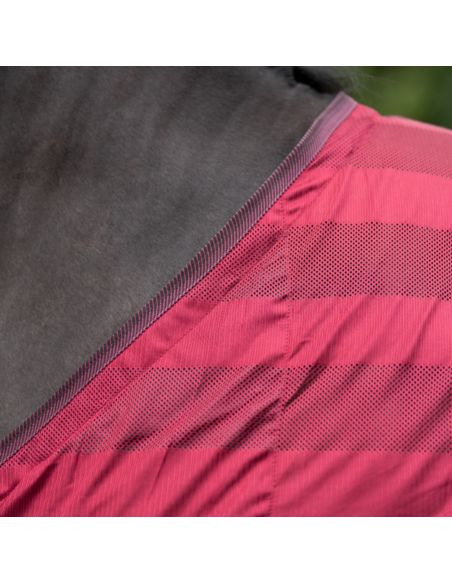 Derka siatkowa Stripe KAVALKADE bordowa