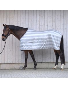 Derka siatkowa Stripe KAVALKADE srebrna