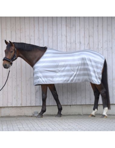 Derka siatkowa Stripe KAVALKADE srebrna