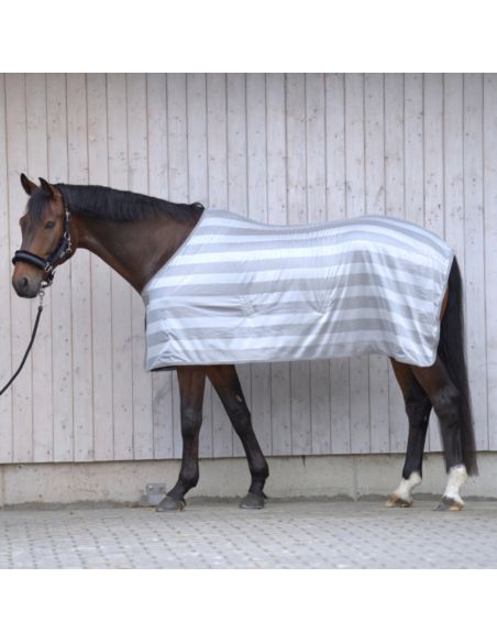 Derka siatkowa Stripe KAVALKADE srebrna