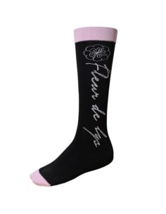 Podkolanówki Royal Socks FLEUR DE LYS czarne