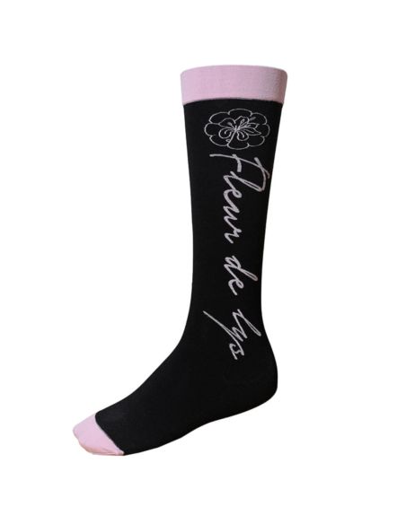 Podkolanówki Royal Socks FLEUR DE LYS granatowe