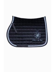 Czaprak Velvet Diamonds FLEUR DE LYS czarny-błękit