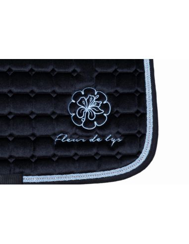 Czaprak Velvet Diamonds FLEUR DE LYS czarny-błękit