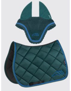 Komplet czaprak + nauszniki Eqchroma EQUILINE ziel