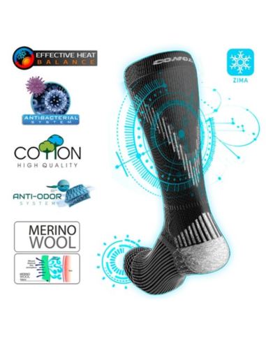 Podkolanówki wełniane merino black jockey COMODO