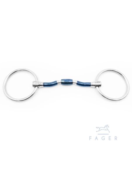 Wędzidło Nils Sweet Iron Barrel Loose Rings FAGER