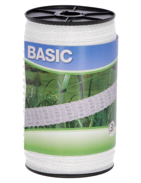 Taśma pastwiskowa BASIC 200m 10mm biała KERBL